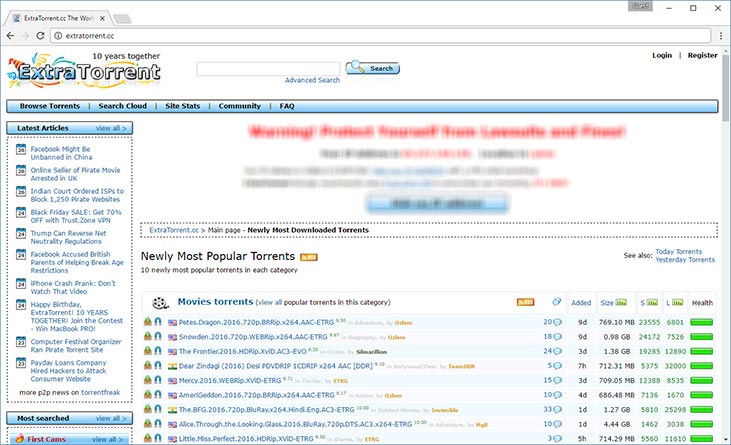 ExtraTorrent torrent search site