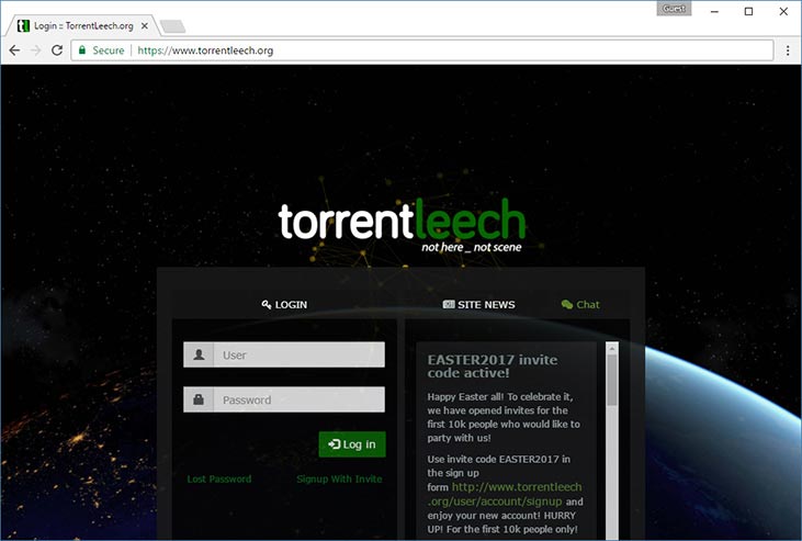 TorrentLeech invite torrent site