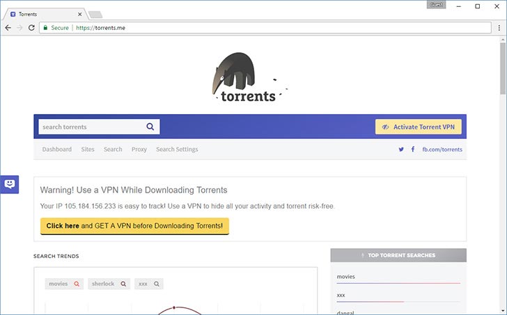 Torrents.me torrent tracker