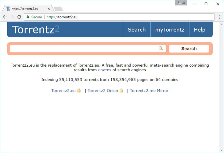 Torrentz2 torrent Search Engine Site